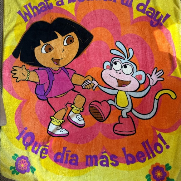 Dora the Explorer Blanket with Boots 48” x 58” - Picture 1 of 3